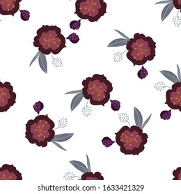 Abstract elegance seamless pattern with floral background
