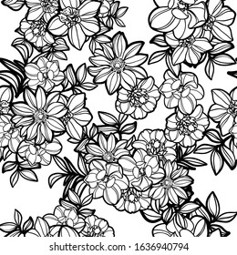 Abstract elegance seamless pattern with floral background