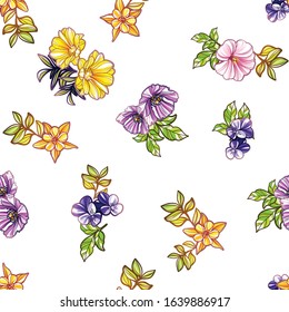 Abstract elegance seamless pattern with floral background