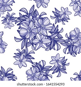 Abstract elegance seamless pattern with floral background