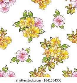 Abstract elegance seamless pattern with floral background