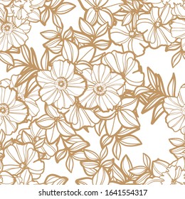 Abstract elegance seamless pattern with floral background