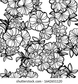 Abstract elegance seamless pattern with floral background