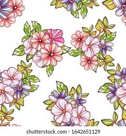 Abstract elegance seamless pattern with floral background