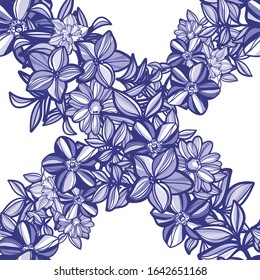Abstract elegance seamless pattern with floral background