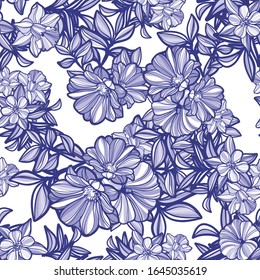 Abstract elegance seamless pattern with floral background