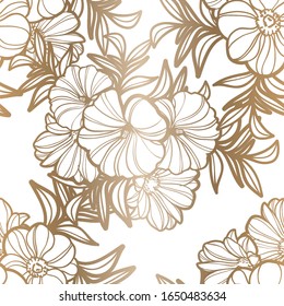 Abstract elegance seamless pattern with floral background