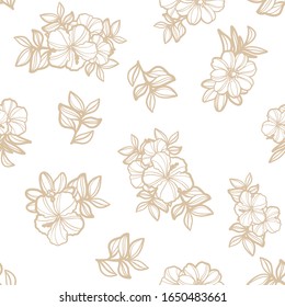 Abstract elegance seamless pattern with floral background