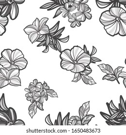 Abstract elegance seamless pattern with floral background