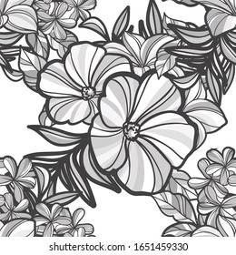 Abstract elegance seamless pattern with floral background
