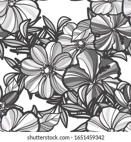 Abstract elegance seamless pattern with floral background