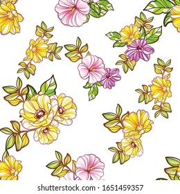 Elegancia abstracta sin problemas con fondo floral