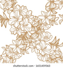 Elegancia abstracta sin problemas con fondo floral