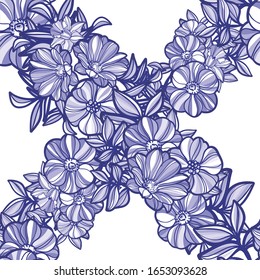 Abstract elegance seamless pattern with floral background