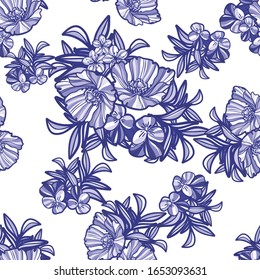 Abstract elegance seamless pattern with floral background