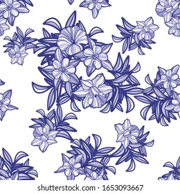 Abstrakte Eleganz, nahtloses Muster mit floralem Hintergrund