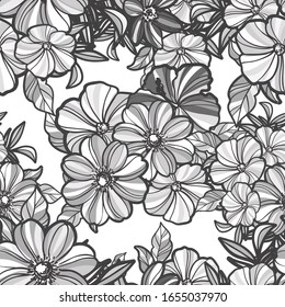 Abstract elegance seamless pattern with floral background