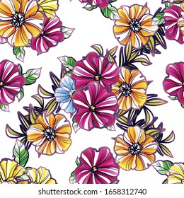 Abstract elegance seamless pattern with floral background