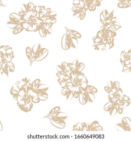 Abstract elegance seamless pattern with floral background