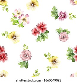 Abstract elegance seamless pattern with floral background