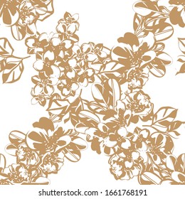 Abstract elegance seamless pattern with floral background