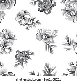 Abstract elegance seamless pattern with floral background