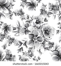 Abstract elegance seamless pattern with floral background