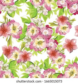 Elegancia abstracta sin problemas con fondo floral