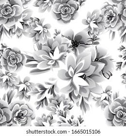 Elegancia abstracta sin problemas con fondo floral