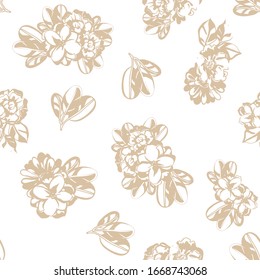 Abstrakte Eleganz, nahtloses Muster mit floralem Hintergrund