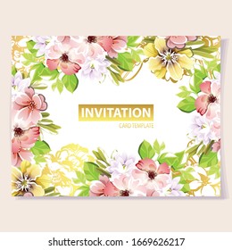 Abstract elegance seamless pattern with floral background