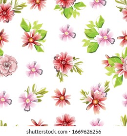 Abstrakte Eleganz, nahtloses Muster mit floralem Hintergrund