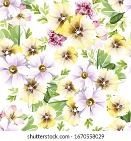 Abstract elegance seamless pattern with floral background