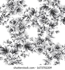Abstract elegance seamless pattern with floral background