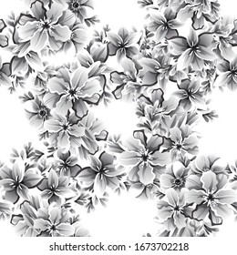 Abstract elegance seamless pattern with floral background