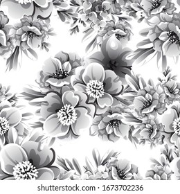 Abstract elegance seamless pattern with floral background