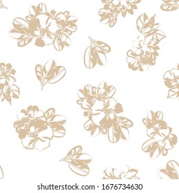 Abstract elegance seamless pattern with floral background