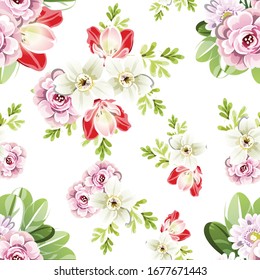 Elegancia abstracta sin problemas con fondo floral