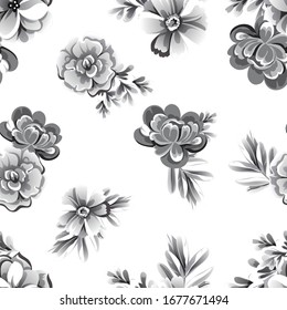 Abstract elegance seamless pattern with floral background