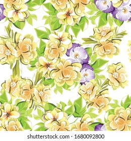 Elegancia abstracta sin problemas con fondo floral