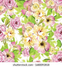Abstrakte Eleganz, nahtloses Muster mit floralem Hintergrund
