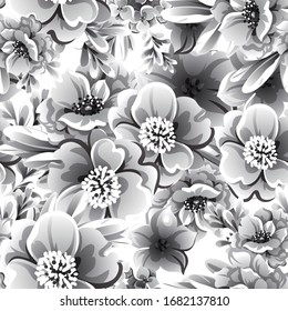 Elegancia abstracta sin problemas con fondo floral