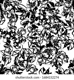 Abstract elegance seamless pattern with floral background
