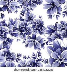 Elegancia abstracta sin problemas con fondo floral
