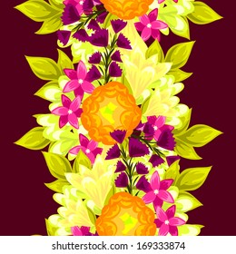Abstract Elegance Seamless pattern with floral background