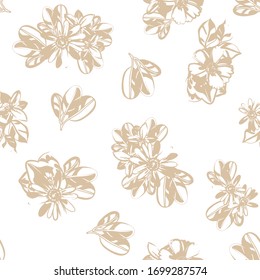 Abstract elegance seamless pattern with floral background