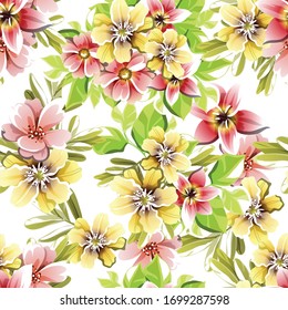 Abstract elegance seamless pattern with floral background