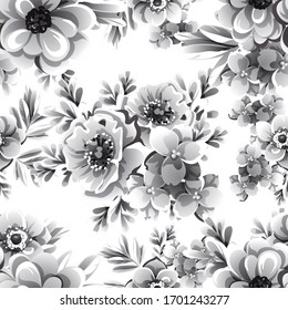Abstract elegance seamless pattern with floral background