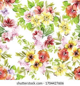 Abstract elegance seamless pattern with floral background