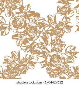Elegancia abstracta sin problemas con fondo floral
